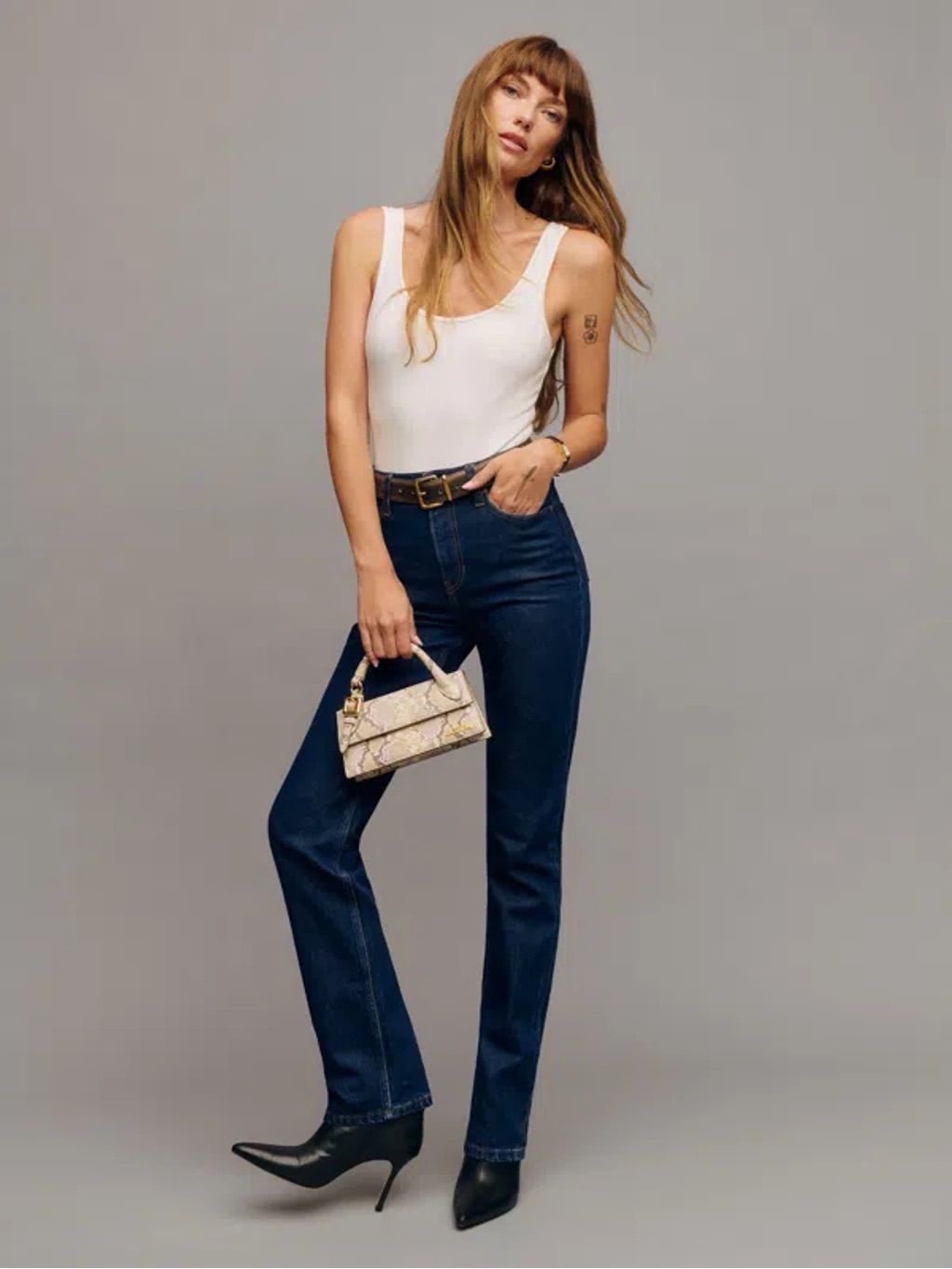 Reformation Jax High-Rise Straight Leg Stretch Jeans Nwt Size 23